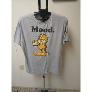 Garfield Men's Graphic Print Cotton Short Sleeve T-shirt Color: Grey Size: XL